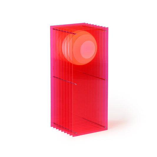 Lớp big rectangle in electric pink acrylic