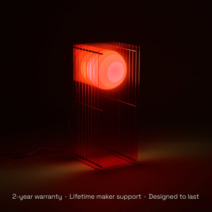 Lớp big rectangle in electric pink acrylic