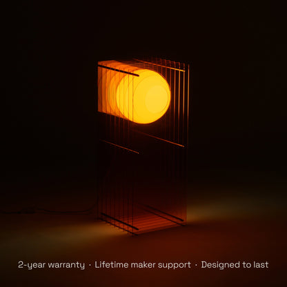 Lớp big rectangle in orange acrylic