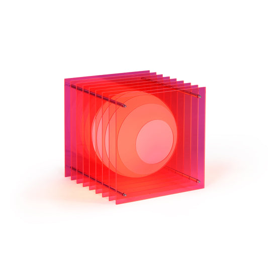 Lớp big square in electric pink acrylic